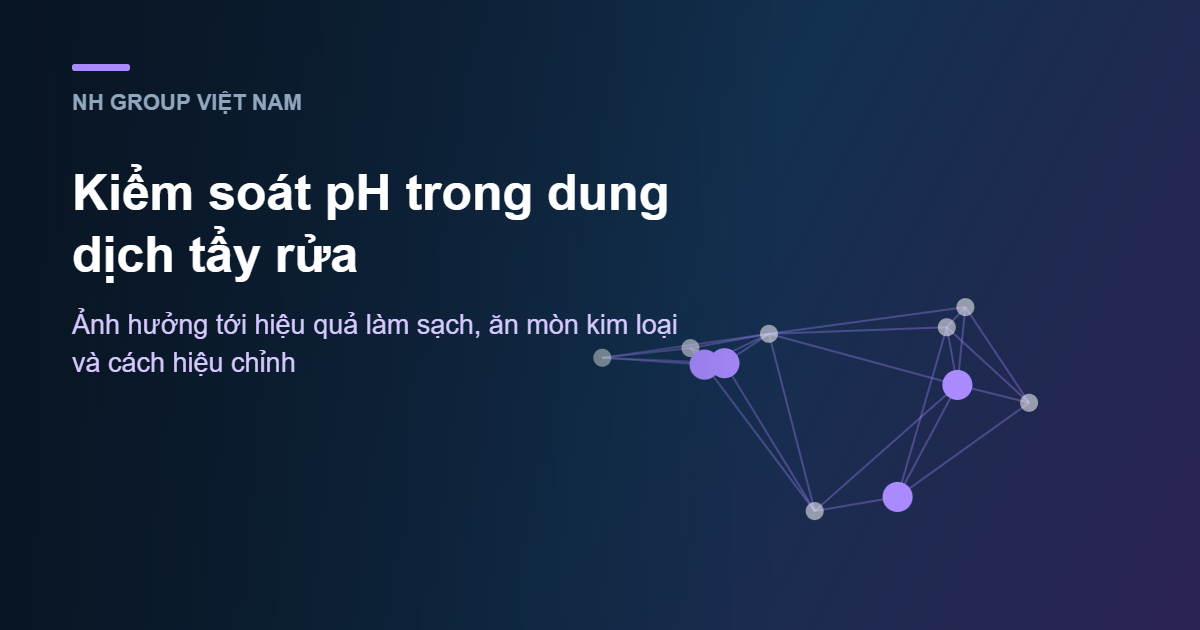 Biểu đồ kiểm soát pH của dung dịch tẩy rửa công nghiệp